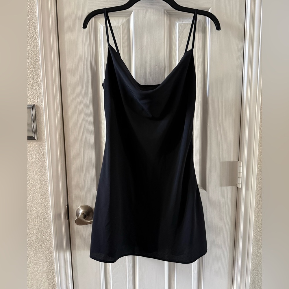 Forever 21 Black Cowl Neck Mini Dress